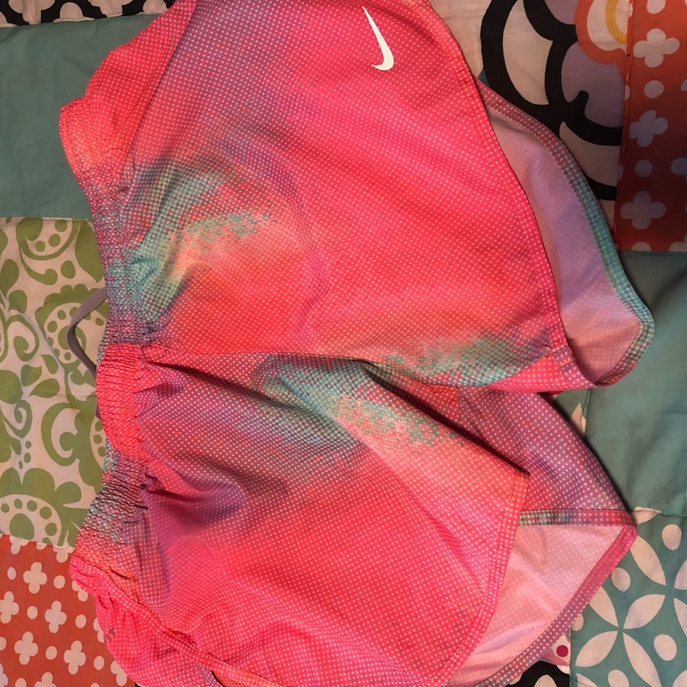 Pink multicolor Nike shorts